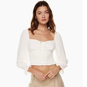 Sunday Best Sinatra White Blouse Top